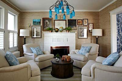  Coastal Family Home Living Room. The Blue Bungalow by Lauren Liess.