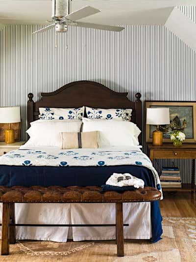  Country Family Home Bedroom. The Blue Bungalow by Lauren Liess.