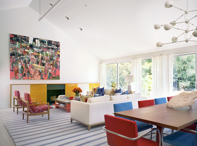  Eclectic Vacation Home Living Room. East Hampton House by Pepe Lopez Design Inc..
