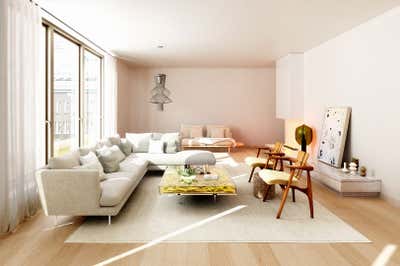  Contemporary Family Home Living Room. Corner House Stockholm by Paris Forino Interior Design.
