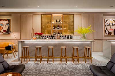  Mid-Century Modern Hotel Bar and Game Room. GEM Hotel Chelsea by Paris Forino Interior Design.
