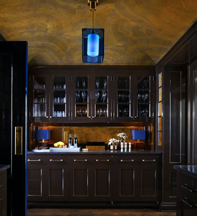  Mid-Century Modern Apartment Bar and Game Room. Lake Shore Drive  by David Scott Interiors.