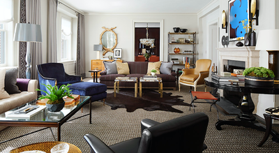  Transitional Apartment Living Room. Lake Shore Drive  by David Scott Interiors.