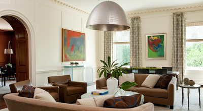  Transitional Apartment Living Room. Fifth Avenue  by David Scott Interiors.