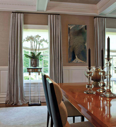  Transitional Family Home Dining Room. Greenwich by David Scott Interiors.