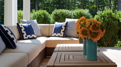 Transitional Family Home Patio and Deck. Greenwich by David Scott Interiors.