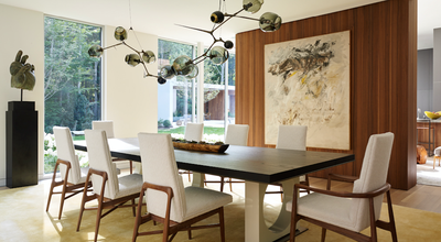  Eclectic Vacation Home Dining Room. East Hampton by David Scott Interiors.