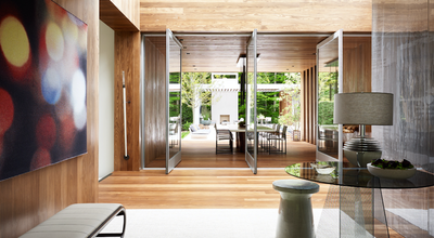  Contemporary Eclectic Vacation Home Entry and Hall. East Hampton by David Scott Interiors.