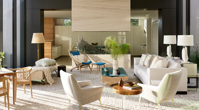  Contemporary Beach House Living Room. Sag Harbor by David Scott Interiors.