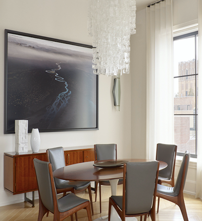  Transitional Apartment Dining Room. Chelsea by David Scott Interiors.