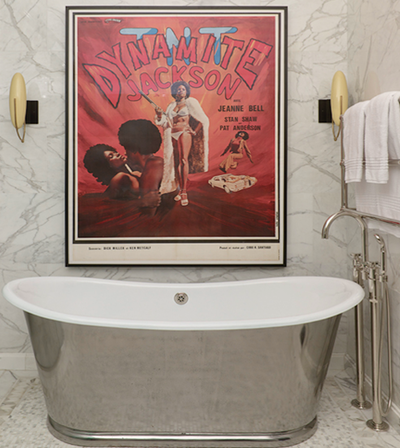  Contemporary Eclectic Apartment Bathroom. Chelsea by David Scott Interiors.