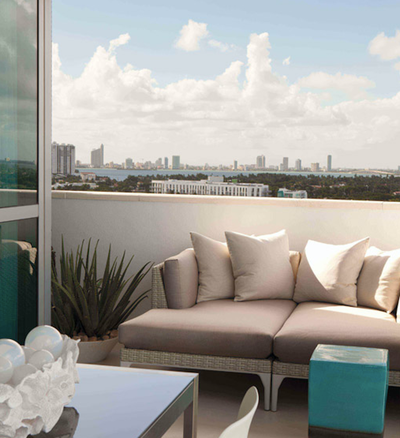  Contemporary Vacation Home Patio and Deck. Miami Beach  by David Scott Interiors.