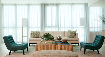  Contemporary Vacation Home Living Room. Miami Beach  by David Scott Interiors.