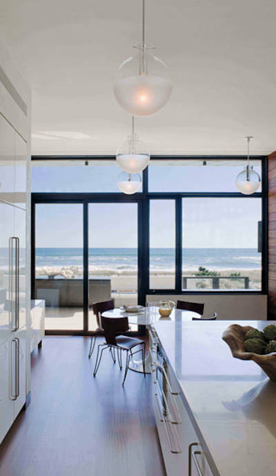 Contemporary Beach House Kitchen. Southampton by David Scott Interiors.