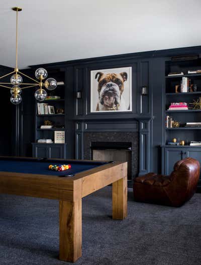  Preppy Family Home Bar and Game Room. Rumson New Modern by Chango & Co..