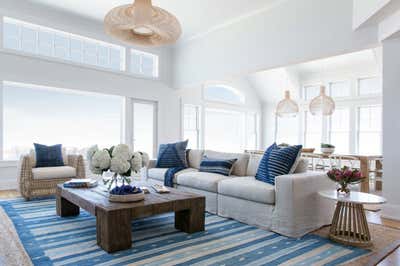  Coastal Vacation Home Living Room. Beach Haven Waterfront by Chango & Co..