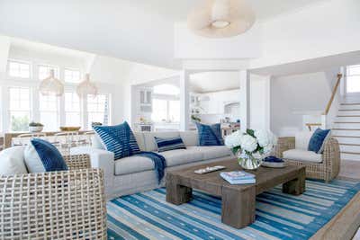  Coastal Vacation Home Living Room. Beach Haven Waterfront by Chango & Co..