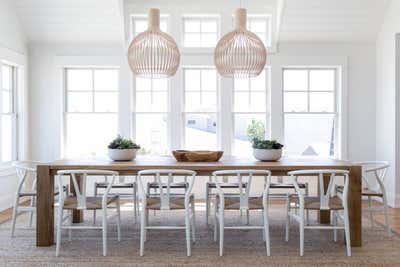 Coastal Vacation Home Dining Room. Beach Haven Waterfront by Chango & Co..