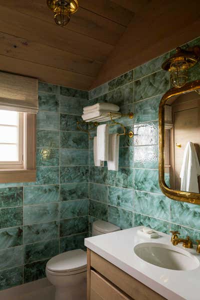  Eclectic Vacation Home Bathroom. East Hampton Mansion by Pierce Allen .