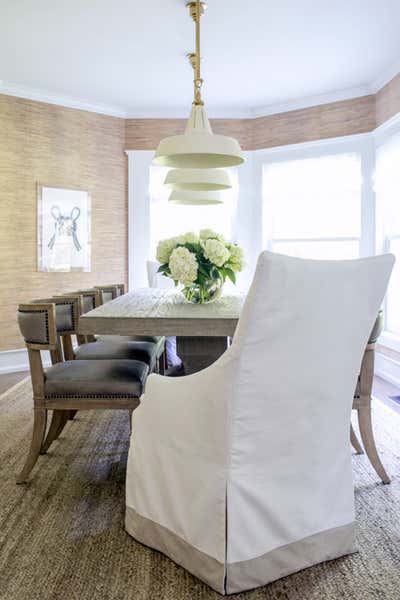 Coastal Vacation Home Dining Room. East Hampton New Traditional by Chango & Co..