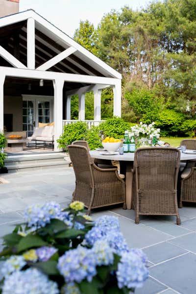 Coastal Patio and Deck. East Hampton New Traditional by Chango & Co..