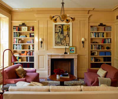 Traditional Family Home Office and Study. Manhattan Townhouse by Pierce Allen .
