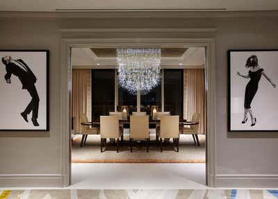  Contemporary Apartment Dining Room. Houston High-rise by Linda Ruderman Interiors.