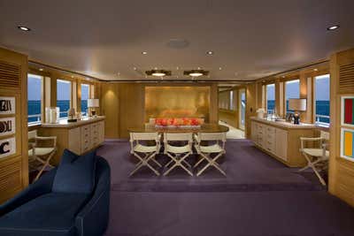 Modern Transportation Dining Room. Luxury Yatch by Pierce Allen .