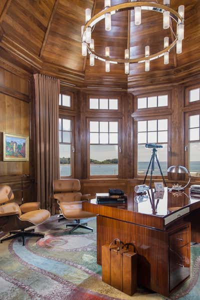  Traditional Vacation Home Office and Study. Riverside Retreat by Linda Ruderman Interiors.