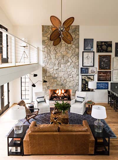  Rustic Vacation Home Living Room. Lake Gaston by Lauren Liess.