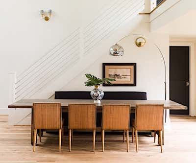 Mid-Century Modern Vacation Home Dining Room. Lake Gaston by Lauren Liess.