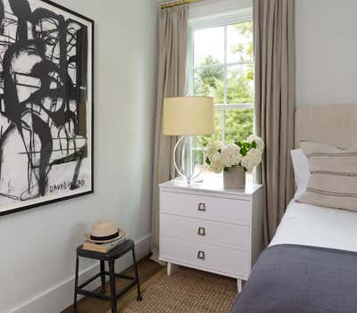  Contemporary Vacation Home Bedroom. Wainscott by Dan Scotti Design.
