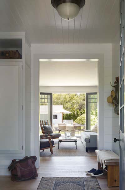 Coastal Vacation Home Entry and Hall. Hither Lane by Dan Scotti Design.
