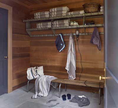  Coastal Vacation Home Storage Room and Closet. Hither Lane by Dan Scotti Design.