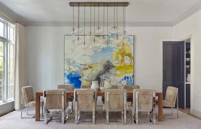  Eclectic Family Home Dining Room. Pacific Palisades by Dan Scotti Design.