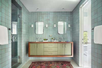  Mid-Century Modern Family Home Bathroom. West 11th Place by Dillon Kyle Architecture.