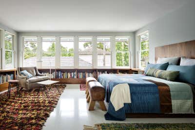  Mid-Century Modern Family Home Bedroom. West 11th Place by Dillon Kyle Architecture.
