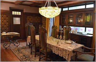 Victorian Entertainment/Cultural Dining Room. American Horror Story by Ellen Brill - Set Decorator & Interior Designer.