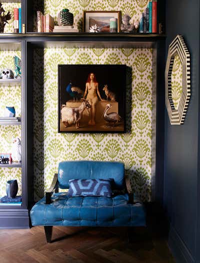  Hollywood Regency Entry and Hall. Greenwich Village Townhouse by Rebekah Caudwell Design.