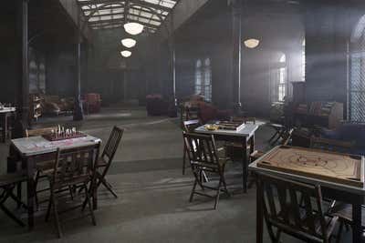  Entertainment/Cultural Open Plan. American Horror Story: Asylum by Ellen Brill - Set Decorator & Interior Designer.