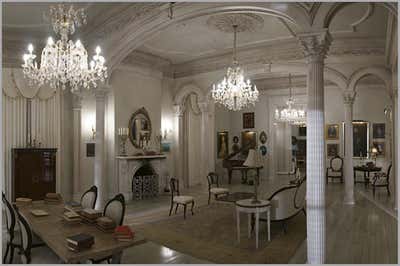  Regency Entertainment/Cultural Open Plan. American Horror Story: Coven  by Ellen Brill - Set Decorator & Interior Designer.