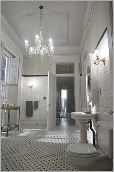  Regency Entertainment/Cultural Bathroom. American Horror Story: Coven  by Ellen Brill - Set Decorator & Interior Designer.