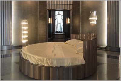 Eclectic Entertainment/Cultural Bedroom. American Horror Story: Hotel by Ellen Brill - Set Decorator & Interior Designer.