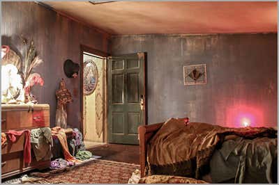  Eclectic Entertainment/Cultural Bedroom. Aquarius  by Ellen Brill - Set Decorator & Interior Designer.