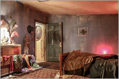 Eclectic Entertainment/Cultural Bedroom. Aquarius  by Ellen Brill - Set Decorator & Interior Designer.