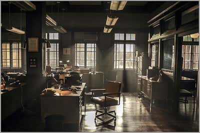  Entertainment/Cultural Office and Study. Aquarius  by Ellen Brill - Set Decorator & Interior Designer.