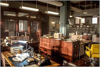  Entertainment/Cultural Office and Study. Aquarius  by Ellen Brill - Set Decorator & Interior Designer.