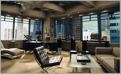 Mid-Century Modern Entertainment/Cultural Office and Study. Bernie Mac by Ellen Brill - Set Decorator & Interior Designer.