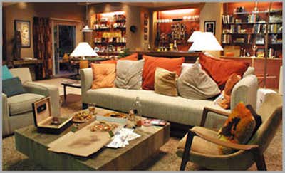  Mid-Century Modern Entertainment/Cultural Living Room. Bernie Mac by Ellen Brill - Set Decorator & Interior Designer.
