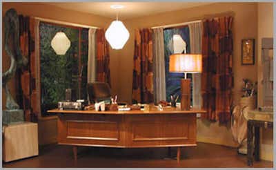  Mid-Century Modern Entertainment/Cultural Office and Study. Bernie Mac by Ellen Brill - Set Decorator & Interior Designer.